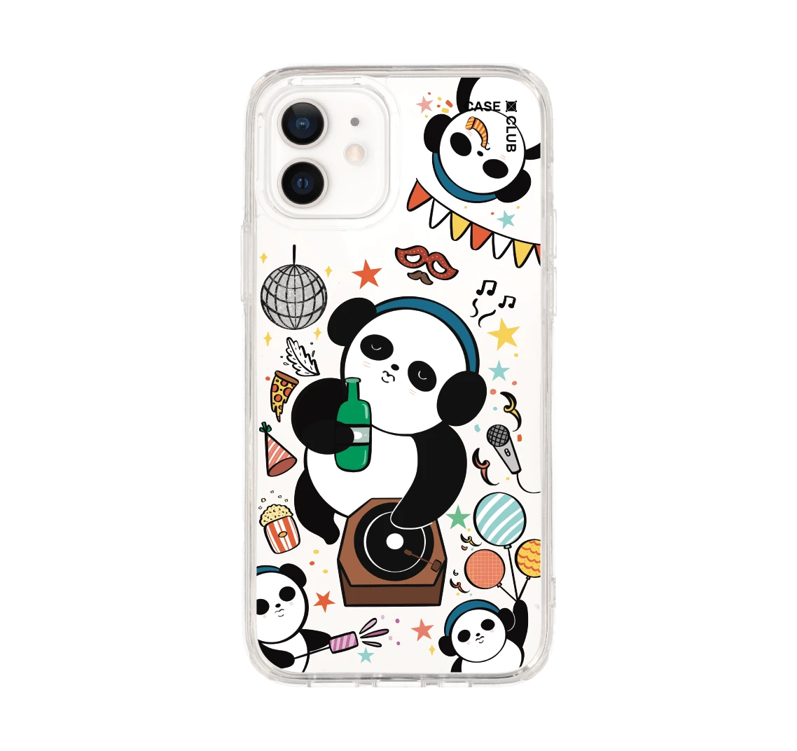 iphone 12/12 pro clear case dj panda